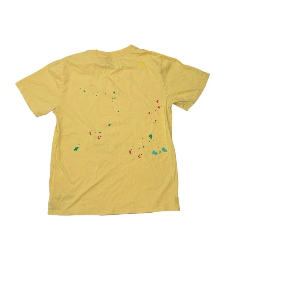 Polo Ralph Lauren Youth Shirt L Polo Bear Crewneck Yellow Preppy Short Sleeve‎